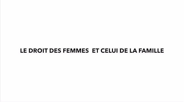 Droit de la famille et droits des femmes :