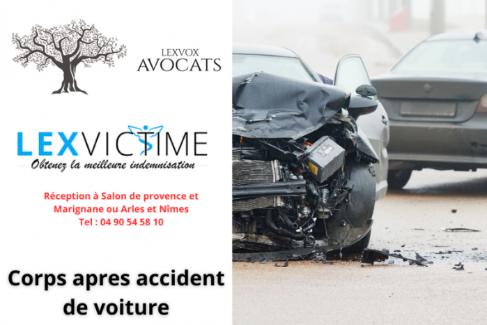 Corps après accident de voiture