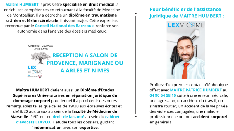 Infiltration effet au bout de combien de temps - Présentation MAITRE HUMBERT avocat médical accident divorce permis pénal