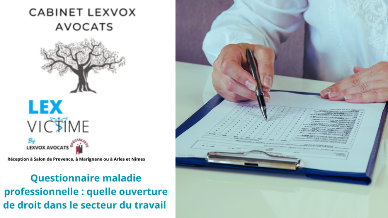 Questionnaire maladie professionnelle