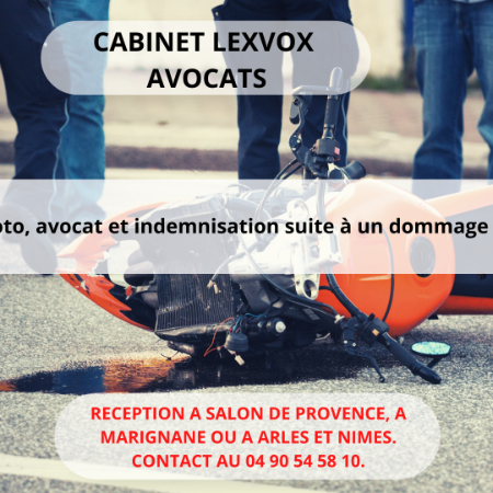 Accident de moto, avocat et indemnisation suite à un dommage corporel