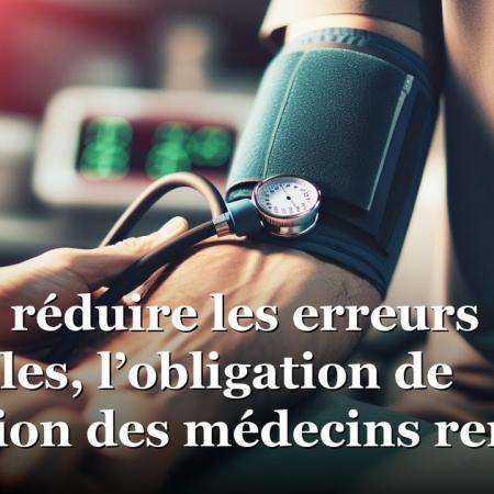 Afin de réduire les erreurs médicales, l’obligation de formation des médecins renforcée