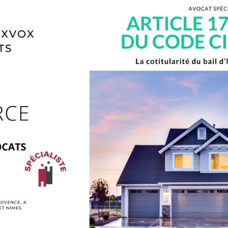 article 1751 du code civil et la cotitularité du bail d’habitation entre époux