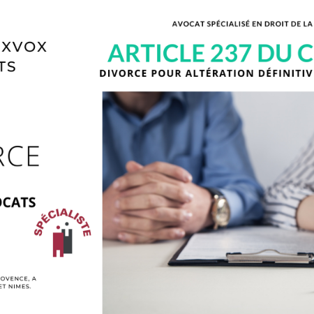 Article 237 du code civil : divorce pour altération définitive du lien conjugal