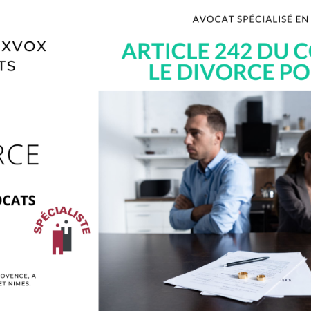 Article 242 du code civil : le divorce pour faute