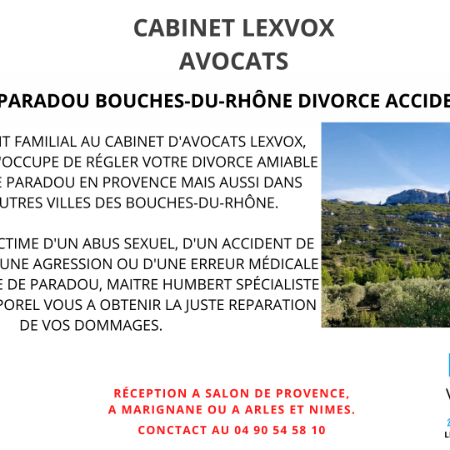 Avocat ville Paradou Bouches-du-Rhône divorce accident pénal