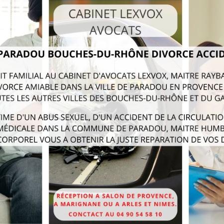 Avocat ville Paradou Bouches-du-Rhône divorce accident pénal