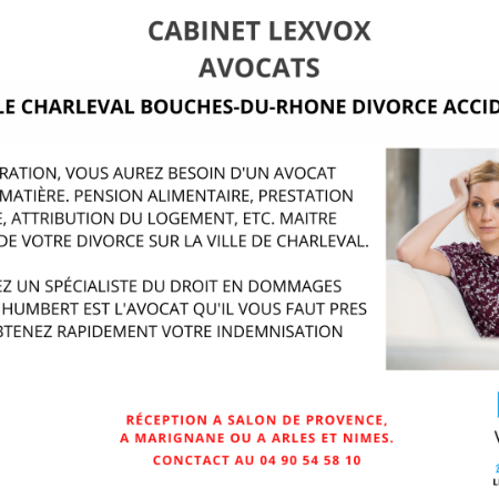Avocat ville Charleval Bouches-du-Rhône divorce accident pénal