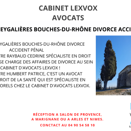 Avocat divorce à Eygalières pour accident et pénal en Provence