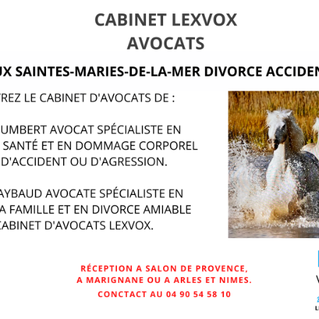 Avocat ville Saintes-Maries-de-la-Mer divorce accident pénal