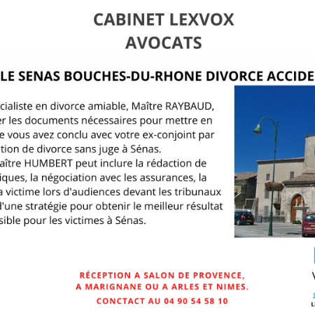 Avocat ville Sénas Bouches-du-Rhône divorce accident pénal