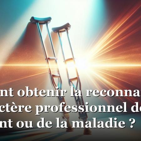 Comment obtenir la reconnaissance du caractère professionnel de l’accident ou de la maladie ? 