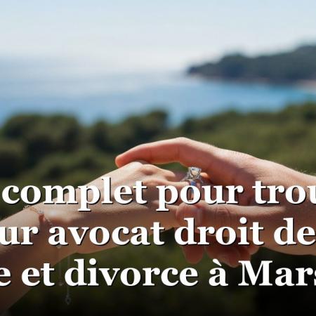 Guide complet pour trouver le meilleur avocat droit de la famille et divorce à Marseille