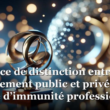 L’absence de distinction entre établissement public et privé en matière d’immunité professionnelle