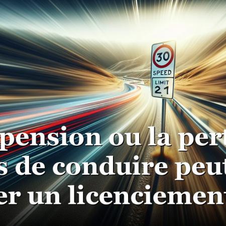 La suspension ou la perte du permis de conduire peut elle justifier un licenciement ? La suspension ou la perte du permis de conduire peut elle justifier un licenciement ?