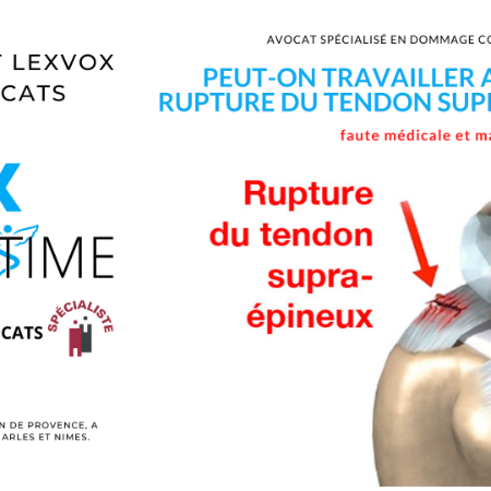 peut-on travailler avec une rupture du tendon supra épineux ?