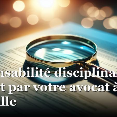 Responsabilité disciplinaire de l'expert par votre avocat à Marseille Responsabilité disciplinaire de l'expert par votre avocat à Marseille