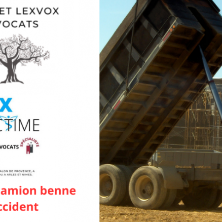 Ridelle camion benne accident